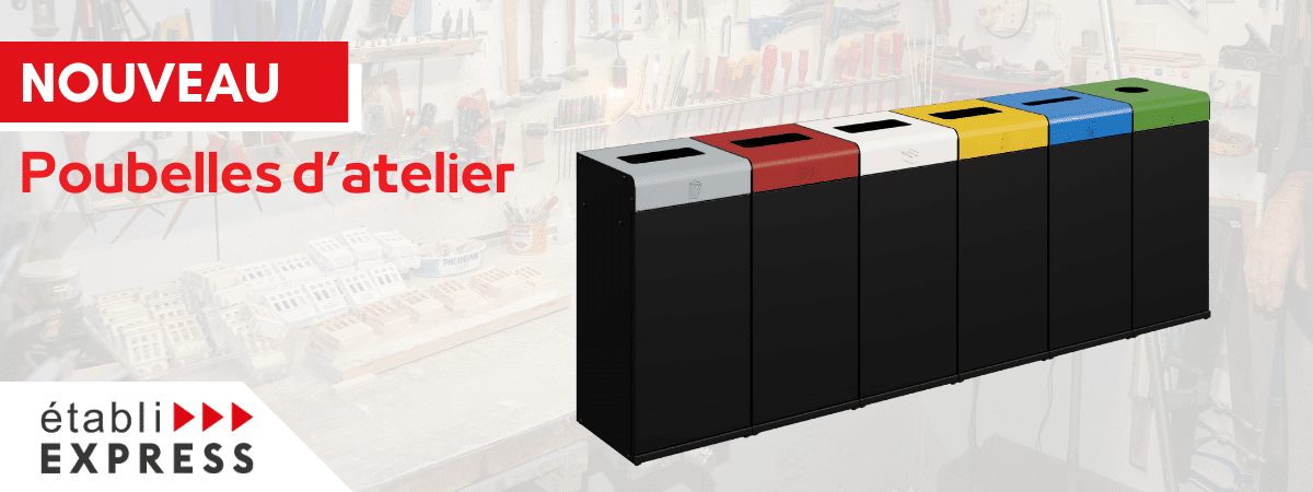 Nouvelles poubelles d'atelier